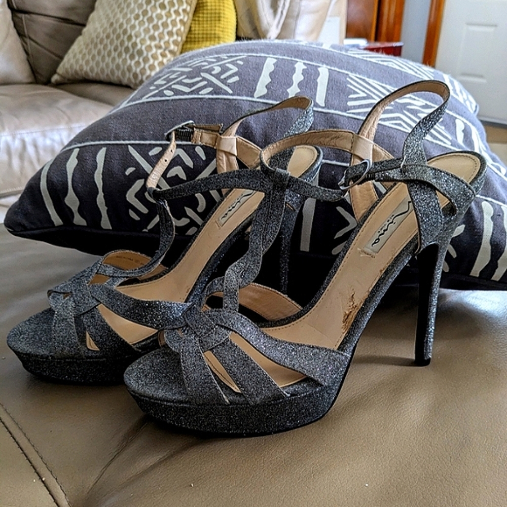 Nina New York Glitter Platform Stilettos